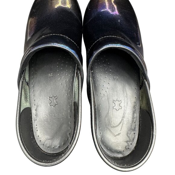 Dansko Professional Clogs Women's Patent Iridescent Blue Slip-Resistant, Sz 38 - Picture 8 of 10
